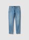 Blue slim fit denim jeans_4