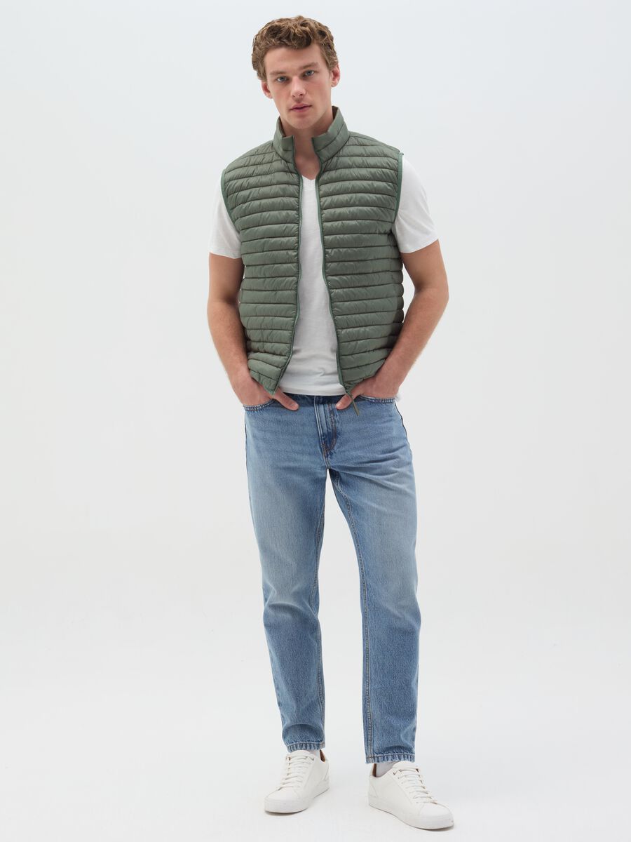 Full-zip ultralight gilet with high neck_1