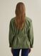 Women&rsquo;s green regular-fit jacket in cotton and linen blend_3