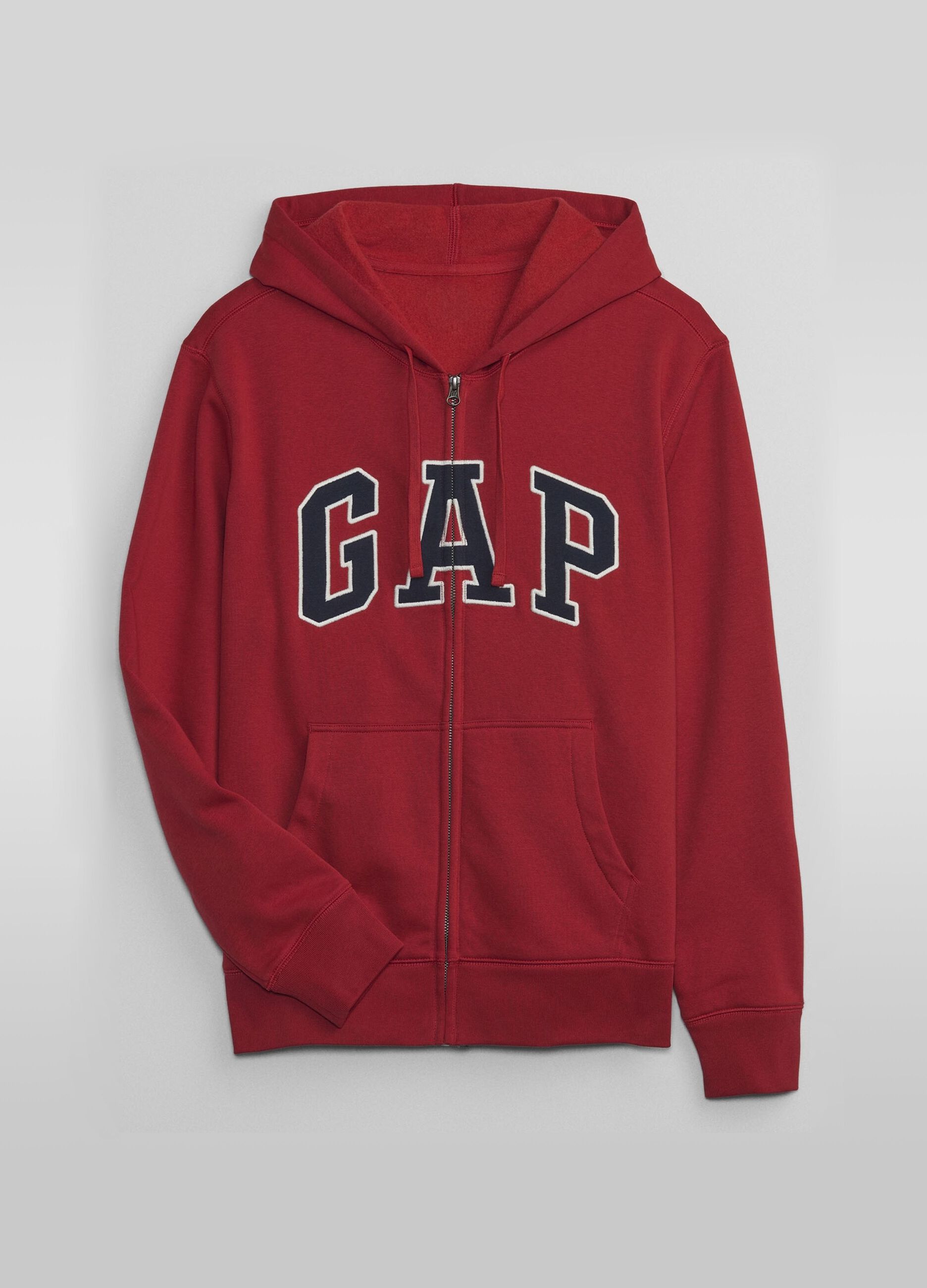 Full-zip con cappuccio ricamo logo