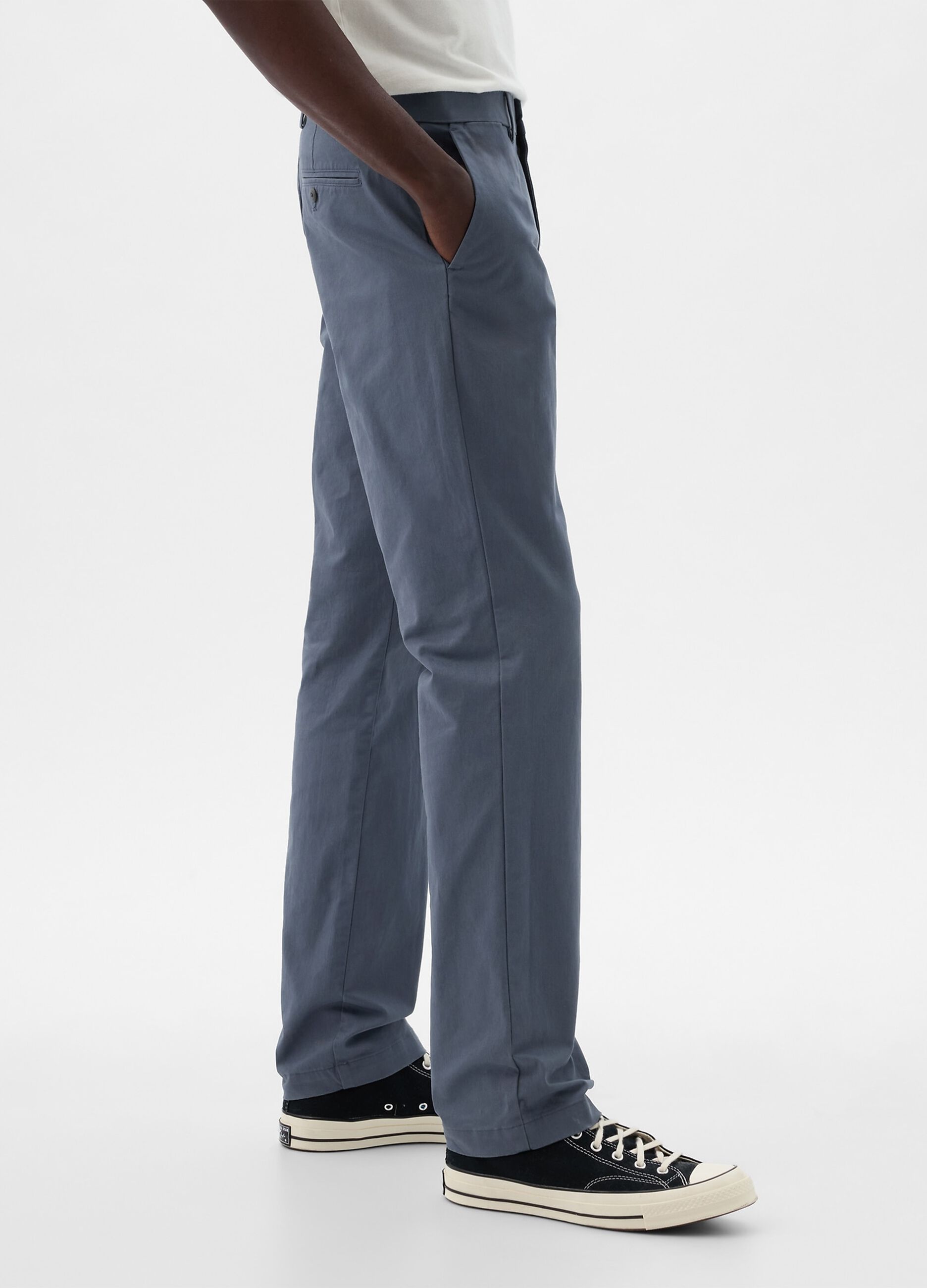 Straight-fit trousers in stretch cotton