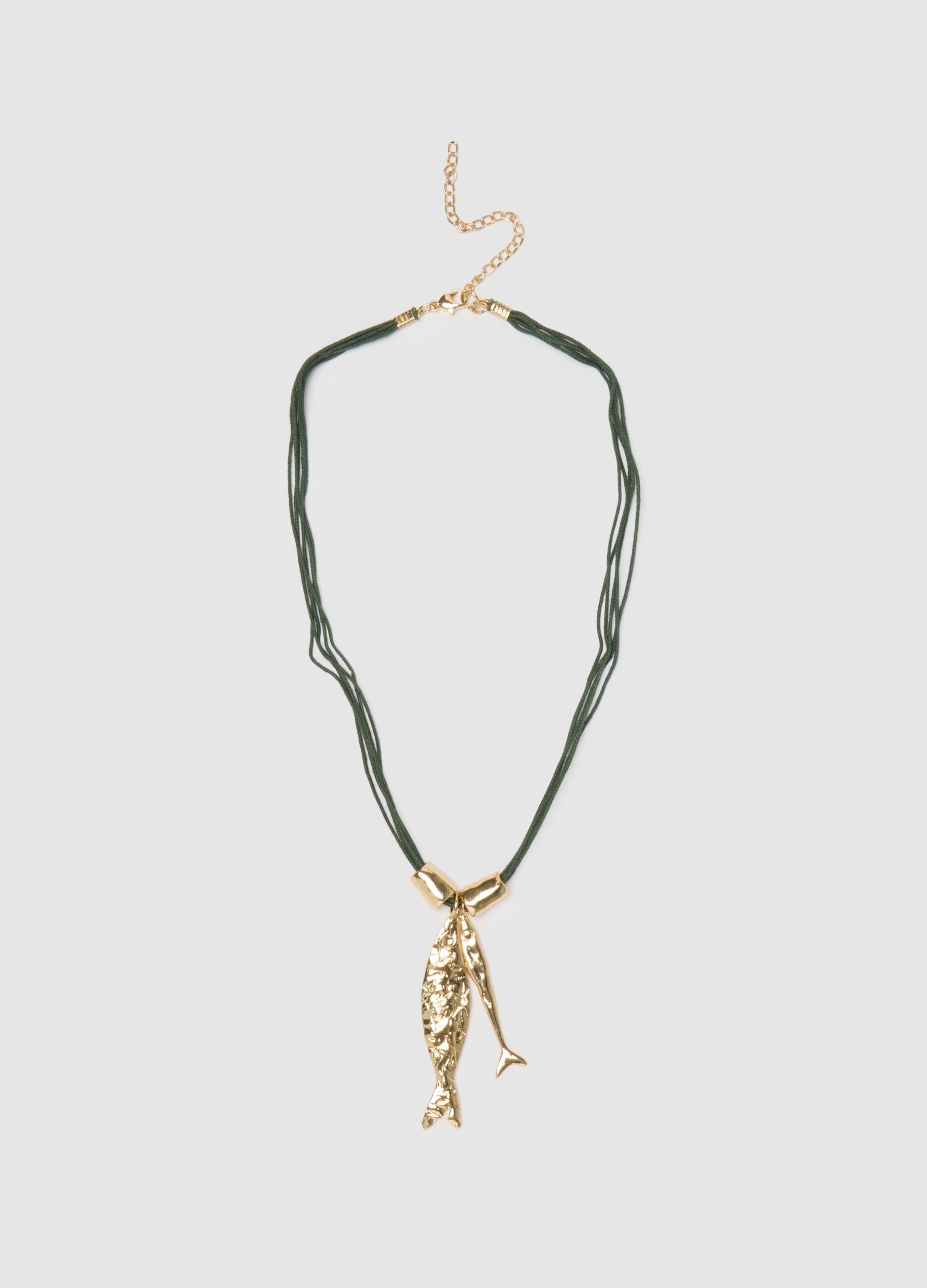Collana da donna in zinc multicolor con pendenti