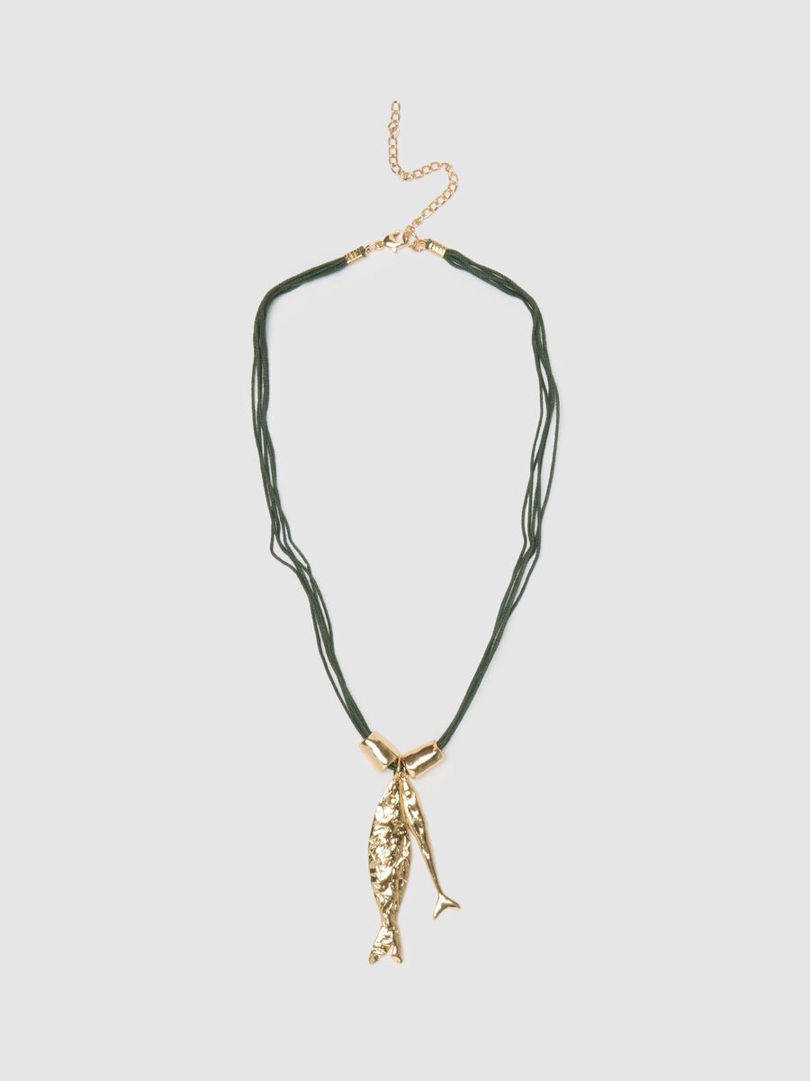 Women's multicoloured zinc necklace with pendants_0