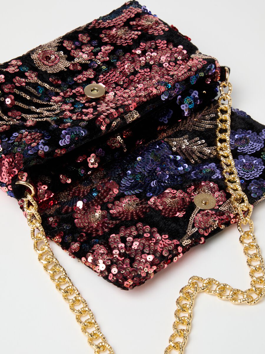Borsa pochette in velluto multicolor con paillettes_2