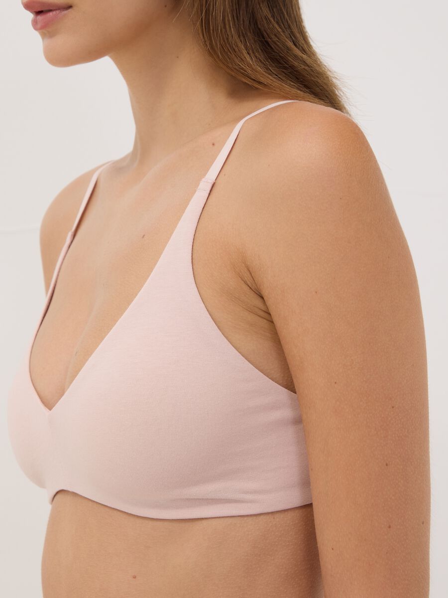 Reggiseno a triangolo rosa in cotone organico elasticizzato_2