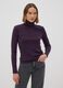 Maglia viola in misto viscosa a costine con girocollo_2