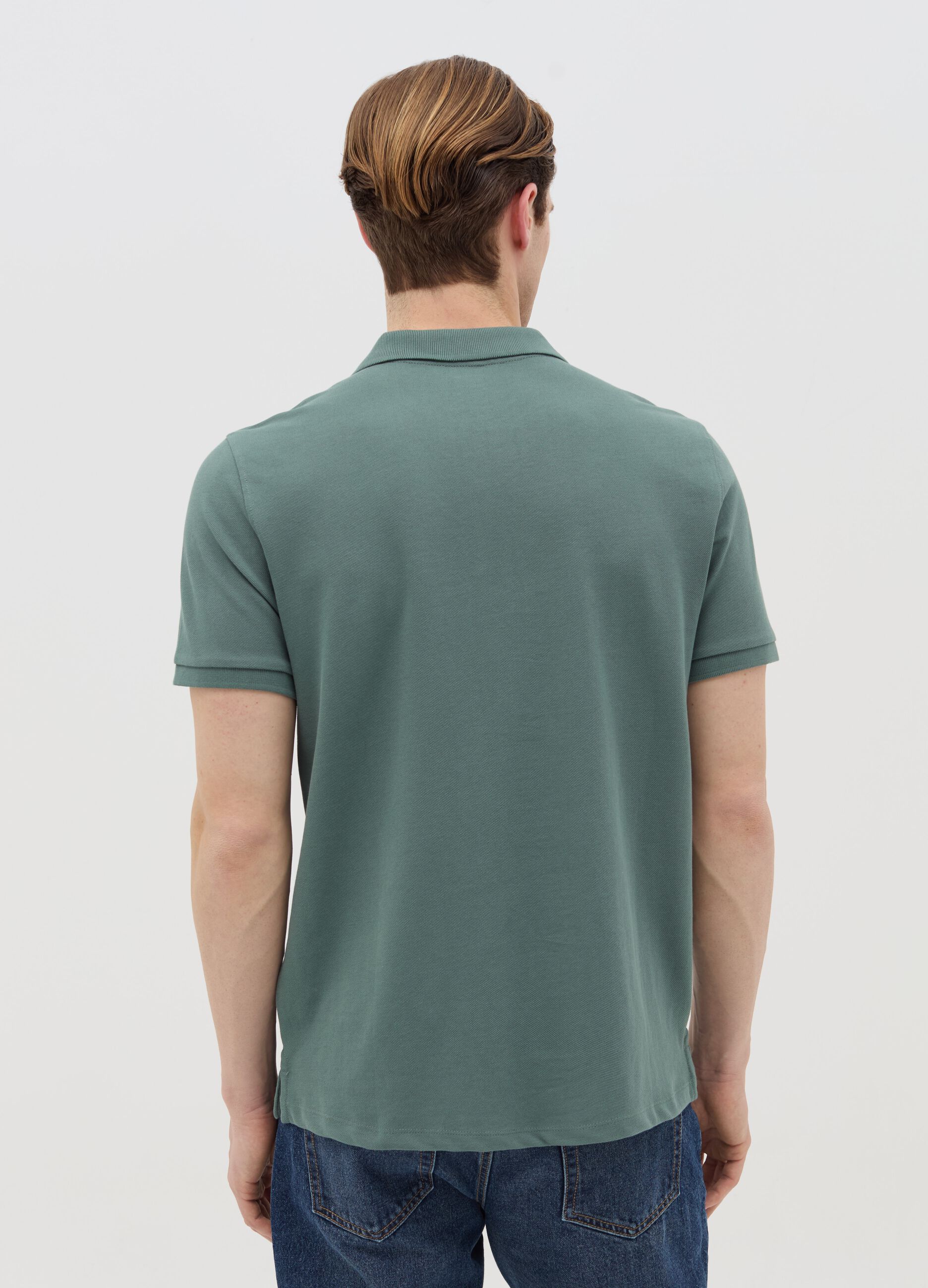 Polo regular fit in cotone bio 