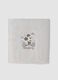 Grey stretch organic cotton blanket with Mickey embroidery_1