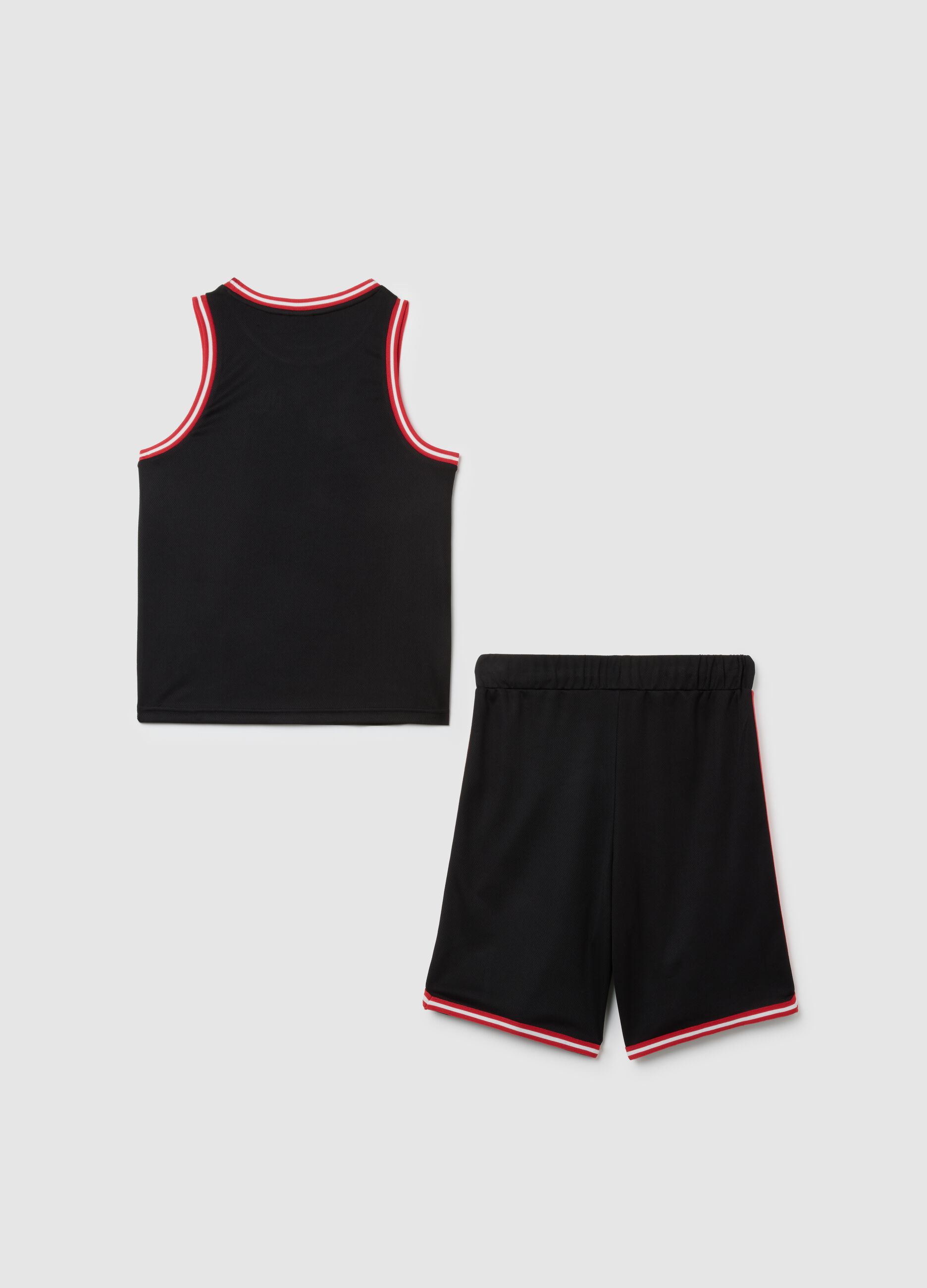 Boys' black fabric sports outfit
