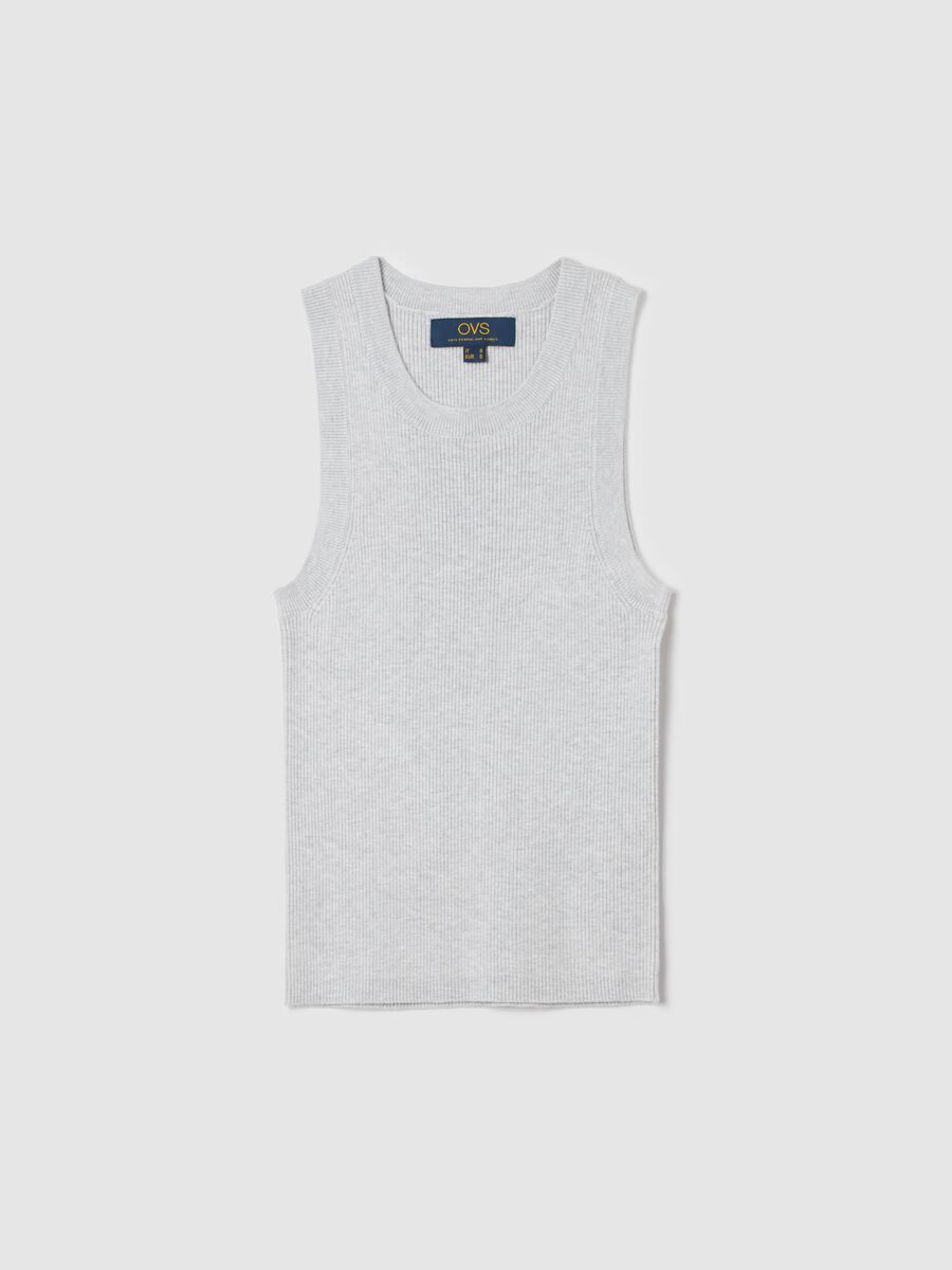 Ribbed tank top with halter neck_4