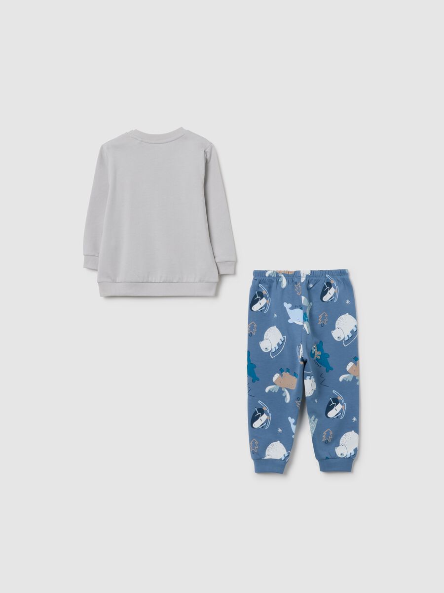 Multicolour pure cotton baby pyjamas, regular fit_1