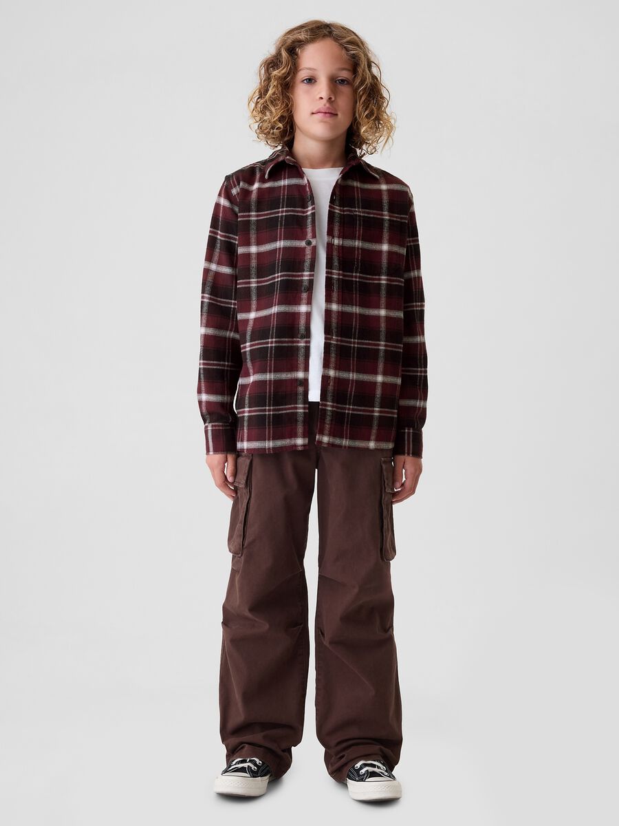 Flannel shirt with check pattern_1