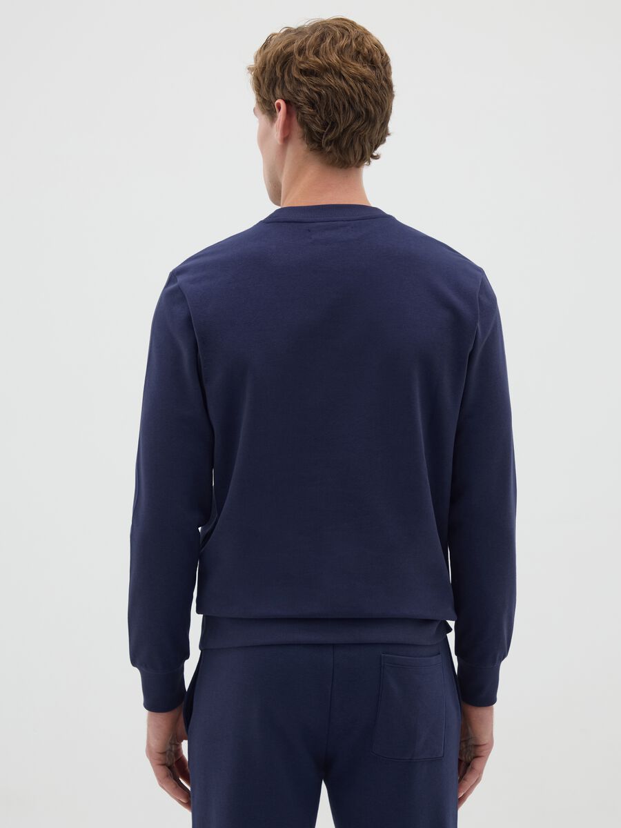 Felpa girocollo blu_3