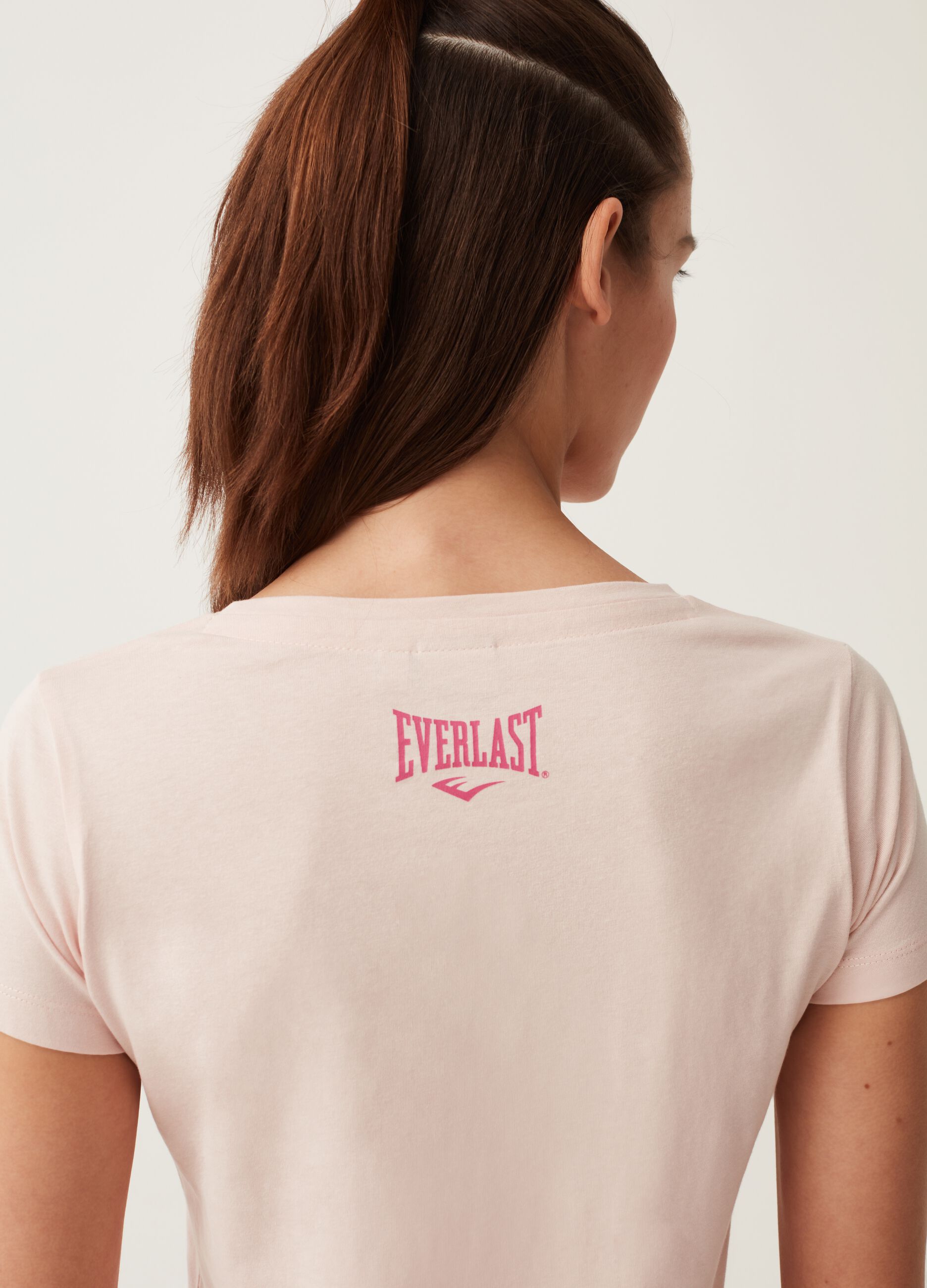 T-shirt con ricamo e stampa Everlast