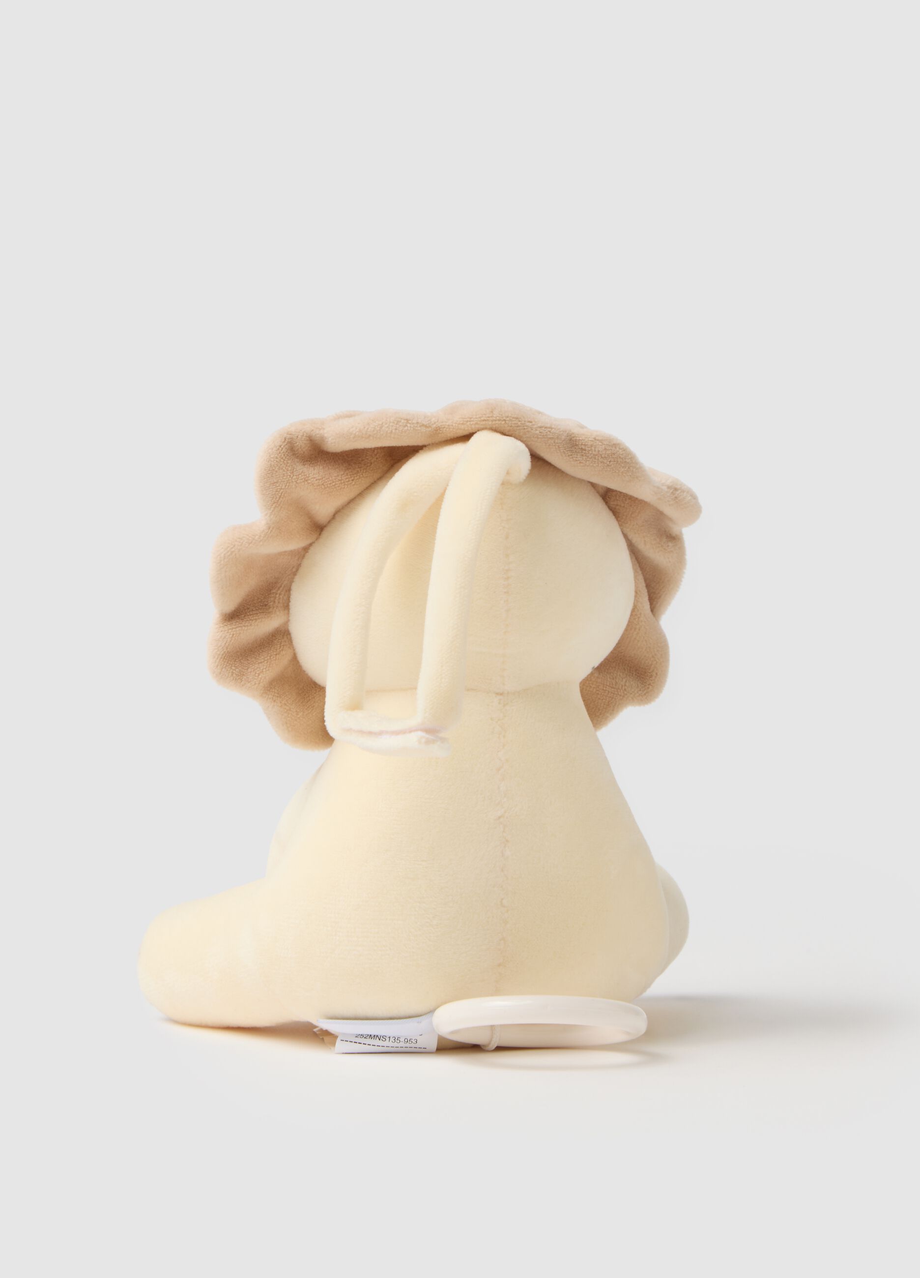 Beige plush lion cub for newborns