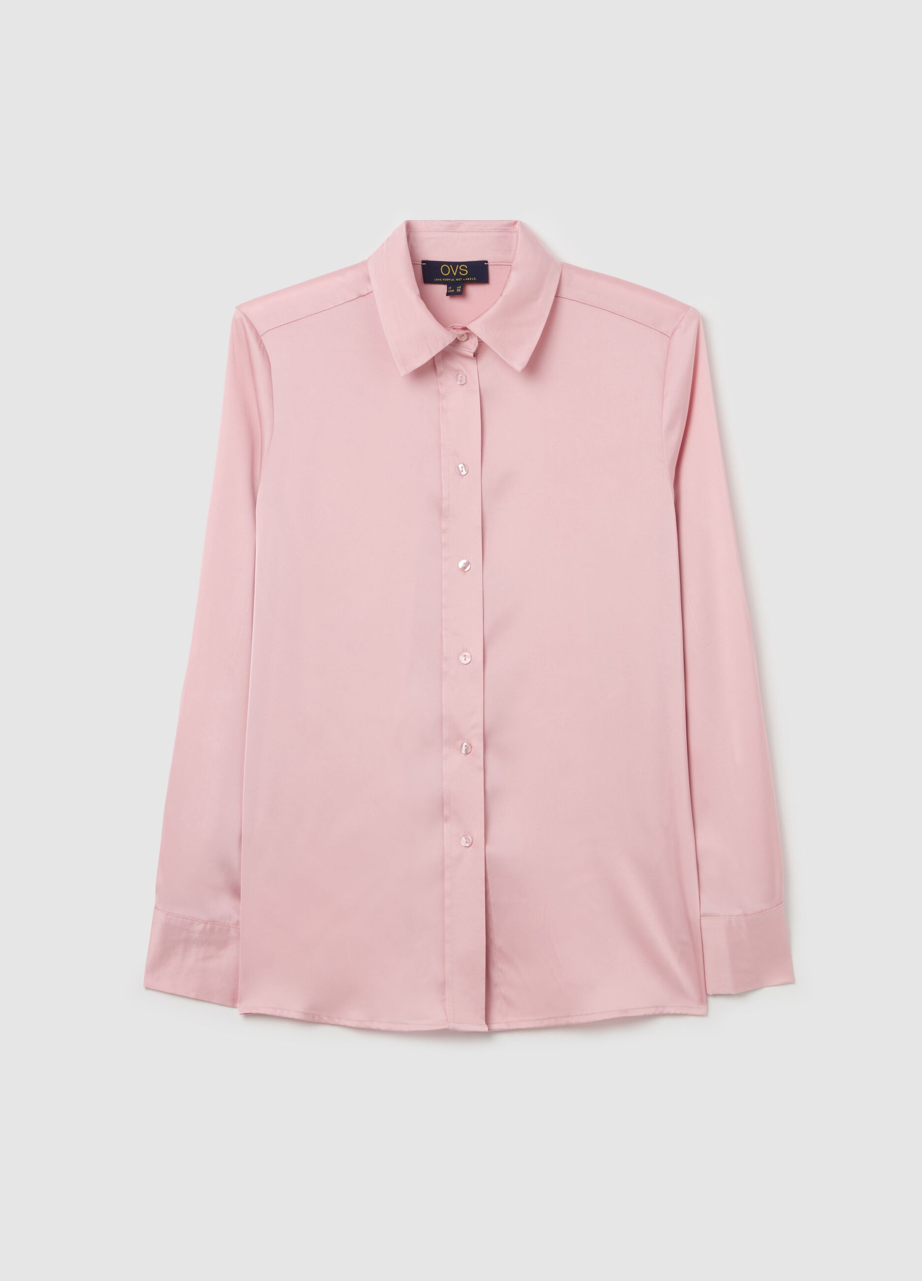 Satin shirt with side splits