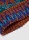 Multicolour knit jersey hat with pom pom_1