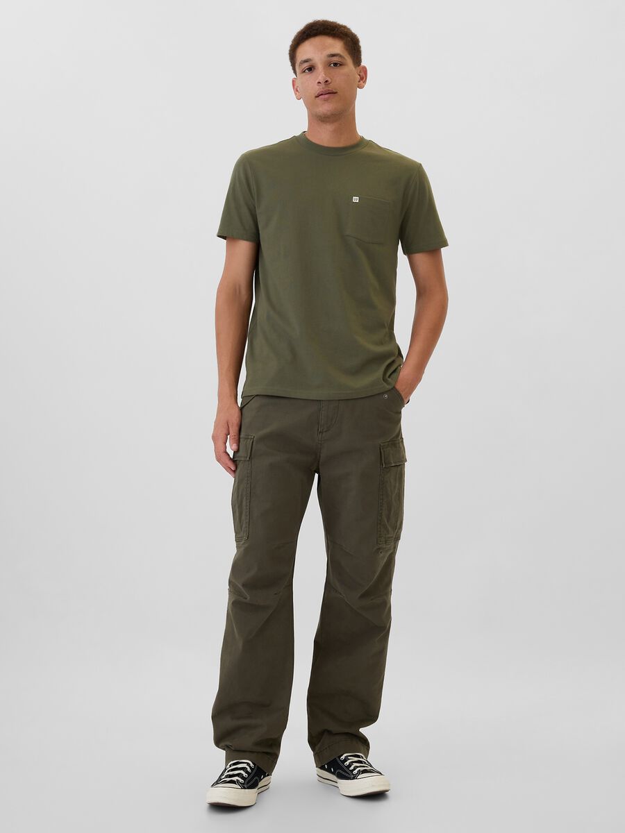 T-shirt in cotone con tasca_1