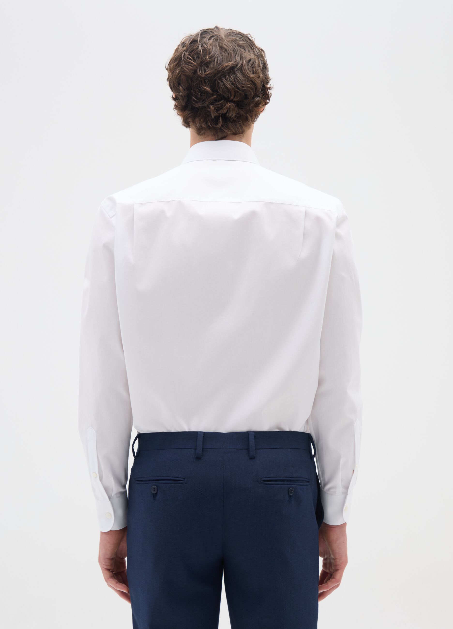 White pure cotton regular fit shirt