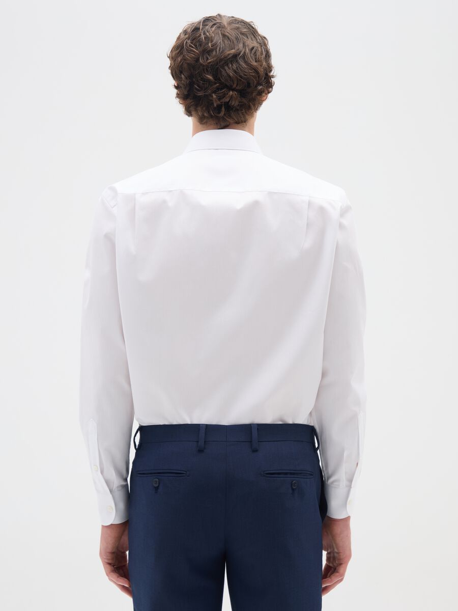 White pure cotton regular fit shirt_2