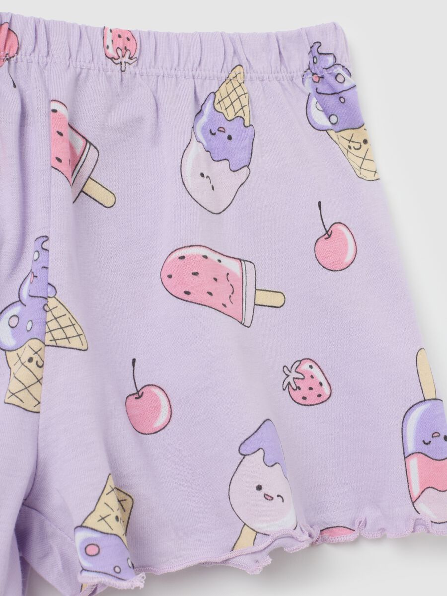 Girls' purple pure cotton pyjamas regular fit_3