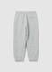 Grey cotton trousers for children_1