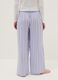 Regular fit multicolour striped trousers in pure viscose_2
