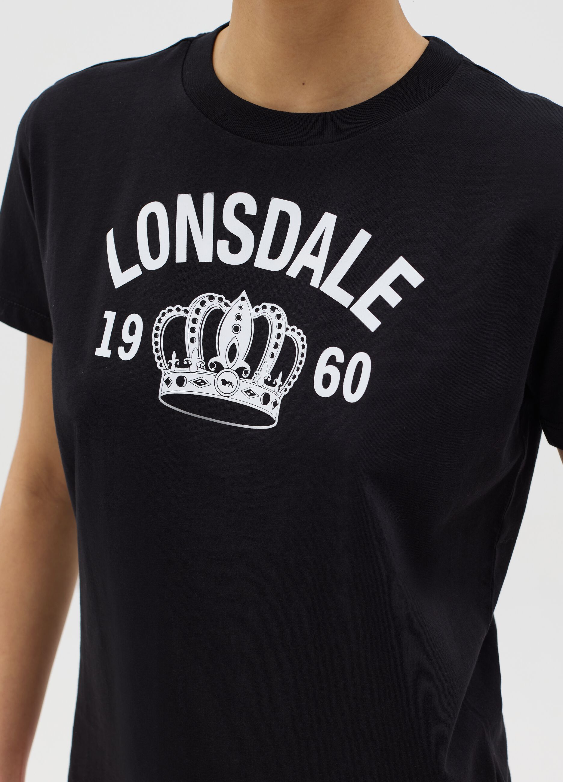 Cotton T-shirt with logo print
