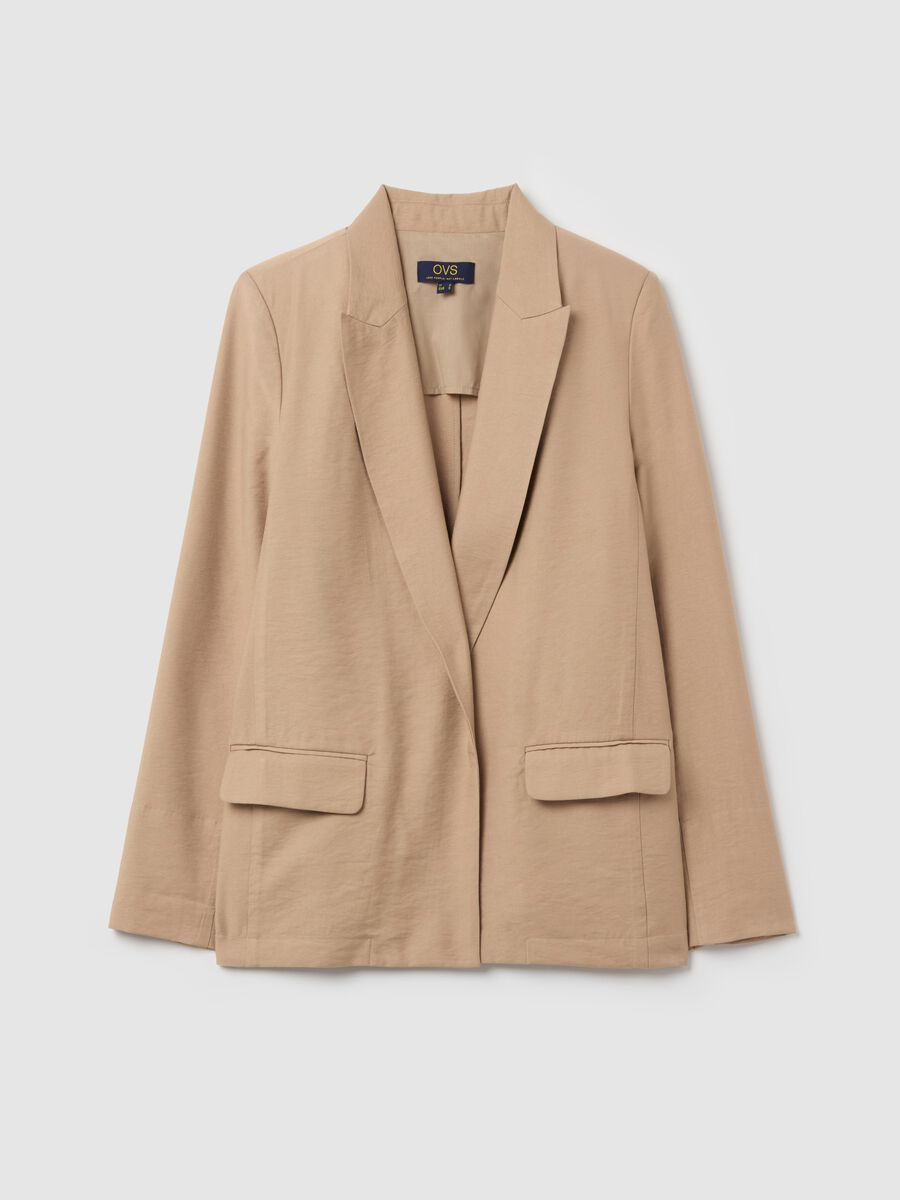 Open blazer in crêpe_4