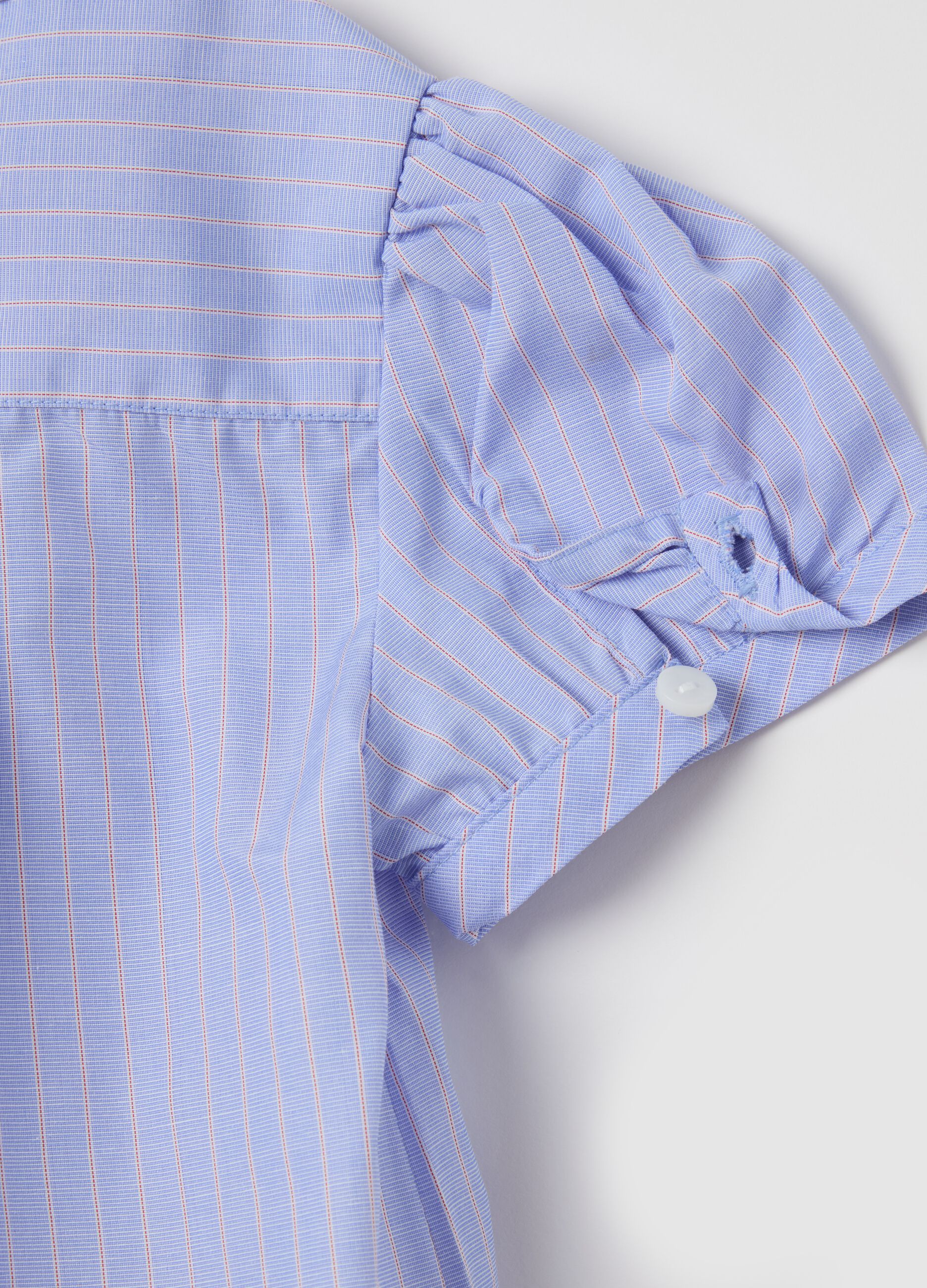 Camicia maniche corte in fantasia a righe 