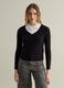 Cable-knit pullover with V neck_0