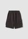 Boys' black 100% cotton cargo shorts, comfort fit_1