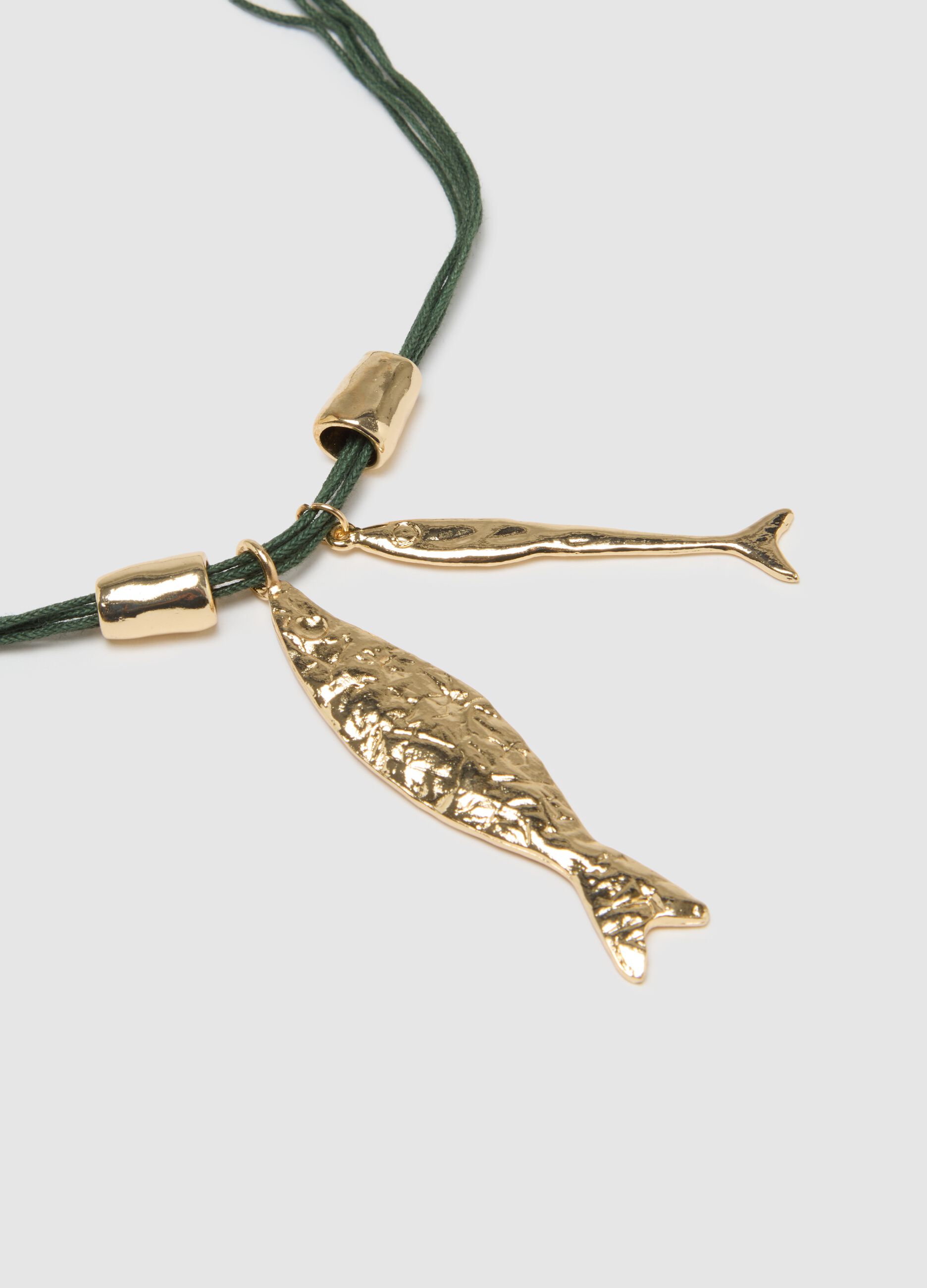 Collana da donna in zinc multicolor con pendenti