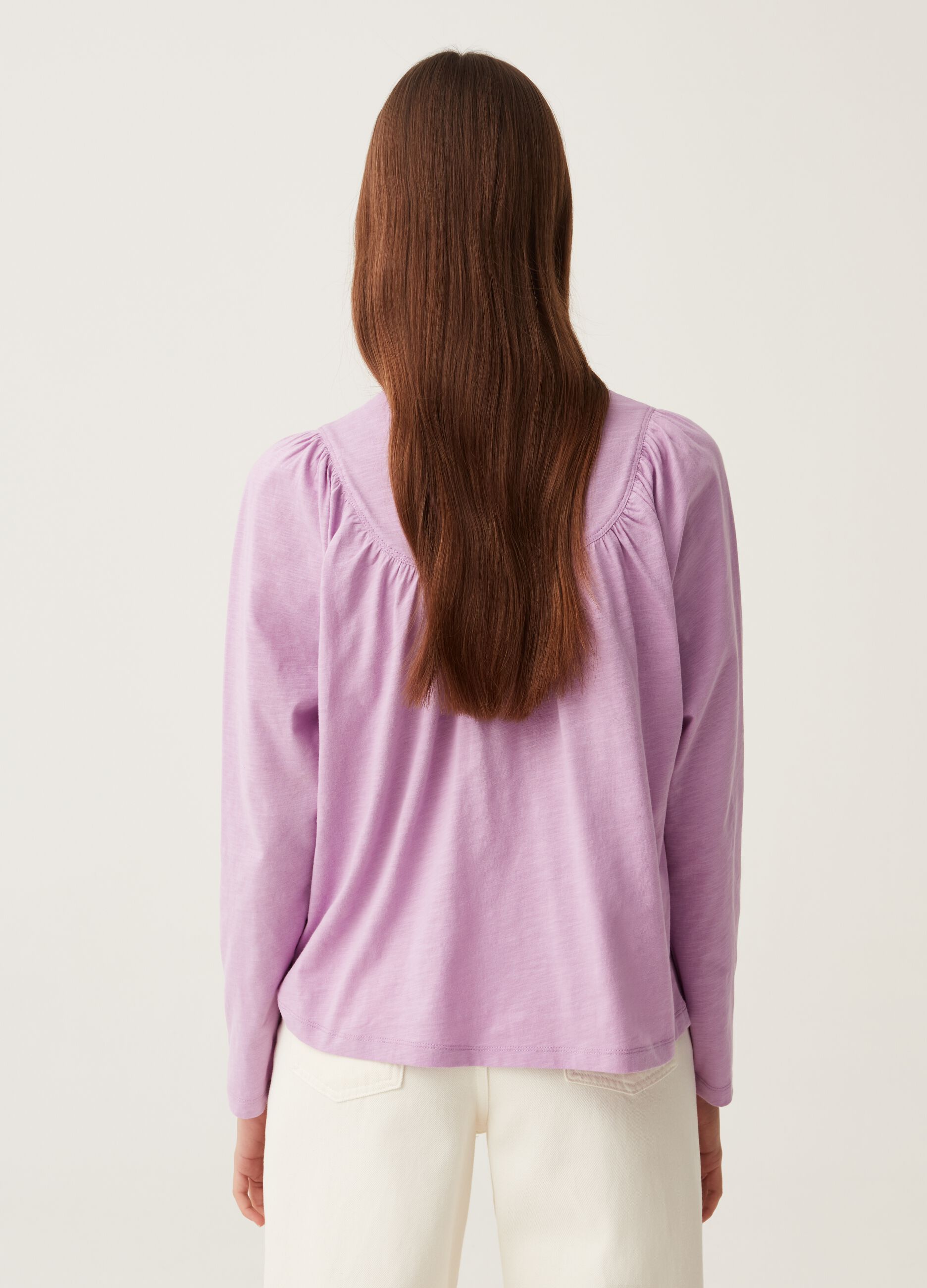 T-shirt in slub jersey con maniche raglan_2