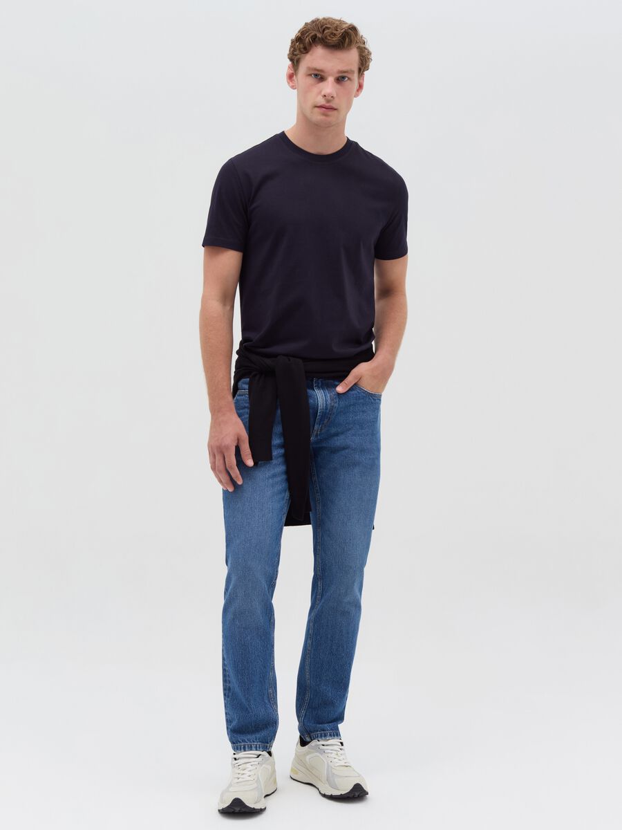 Cotton T-shirt with round neck_1