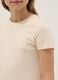 Girls' beige pure cotton regular-fit T-shirt_2
