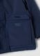 Long padded navy parka with detachable hood, oversized fit_3