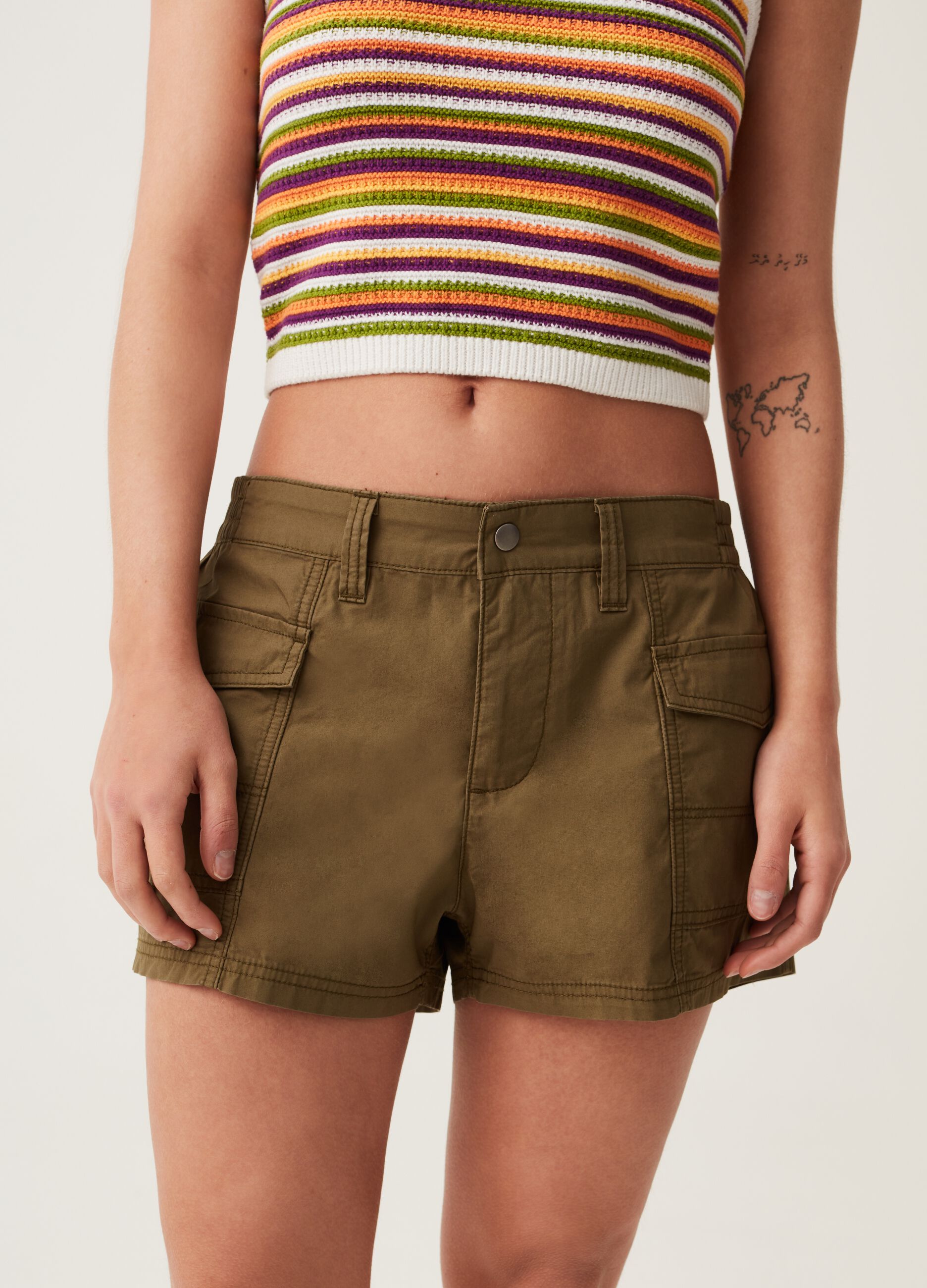 Shorts cargo in cotone Baby Angel_1