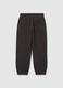 Kids' black pure cotton regular fit joggers_1