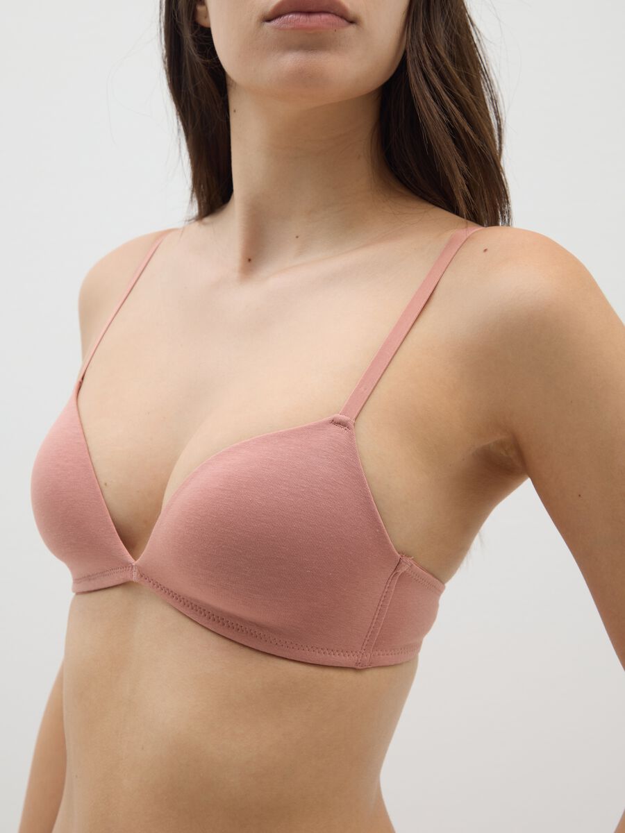 Pink Cotton Comfort Bra_3