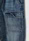 Jogger denim blu in misto cotone e viscosa relaxed fit per bambino_3