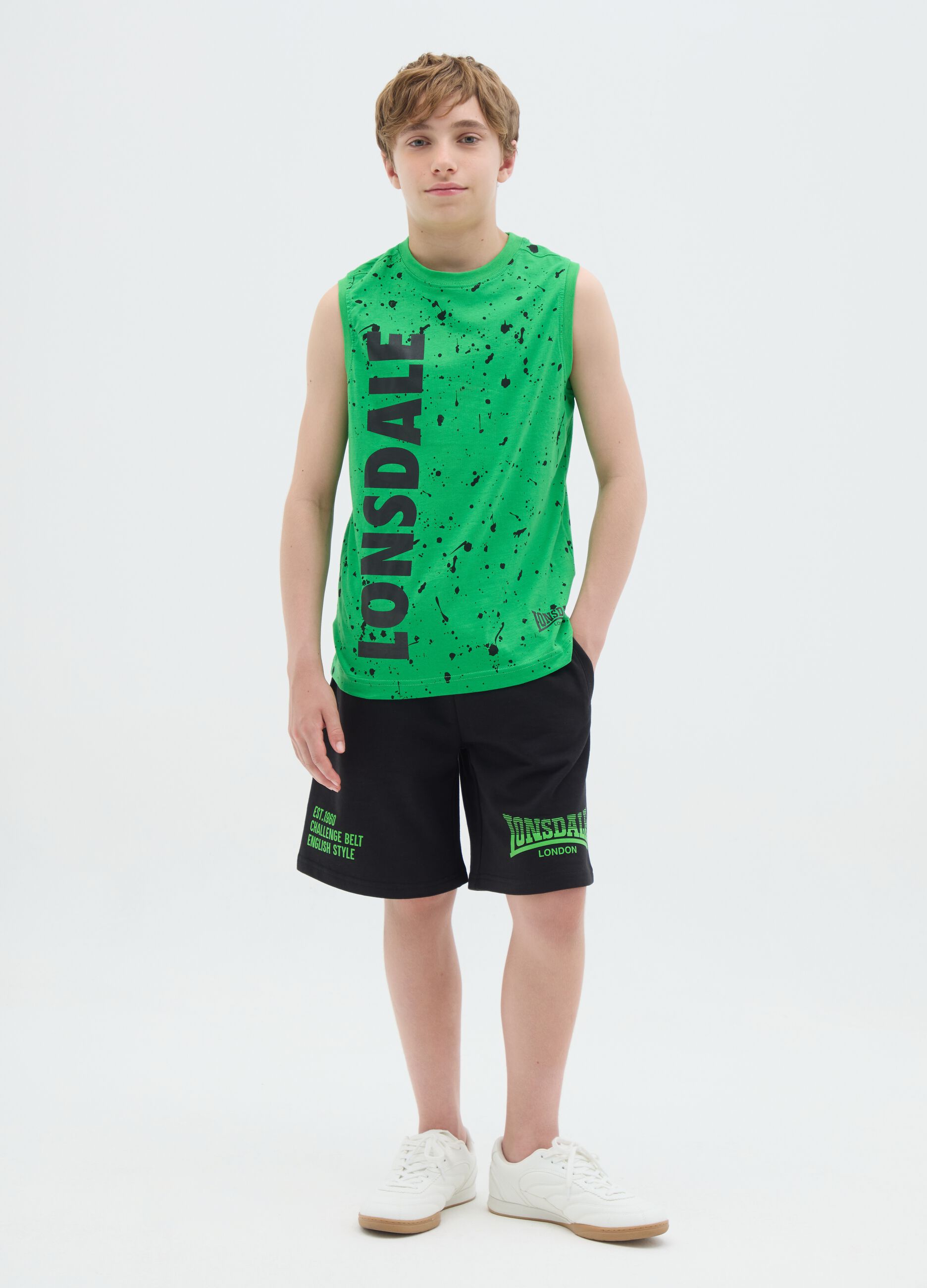 Children’s black pure cotton shorts