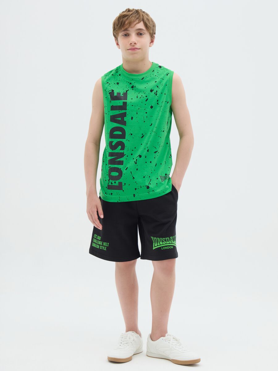 Children’s black pure cotton shorts_1