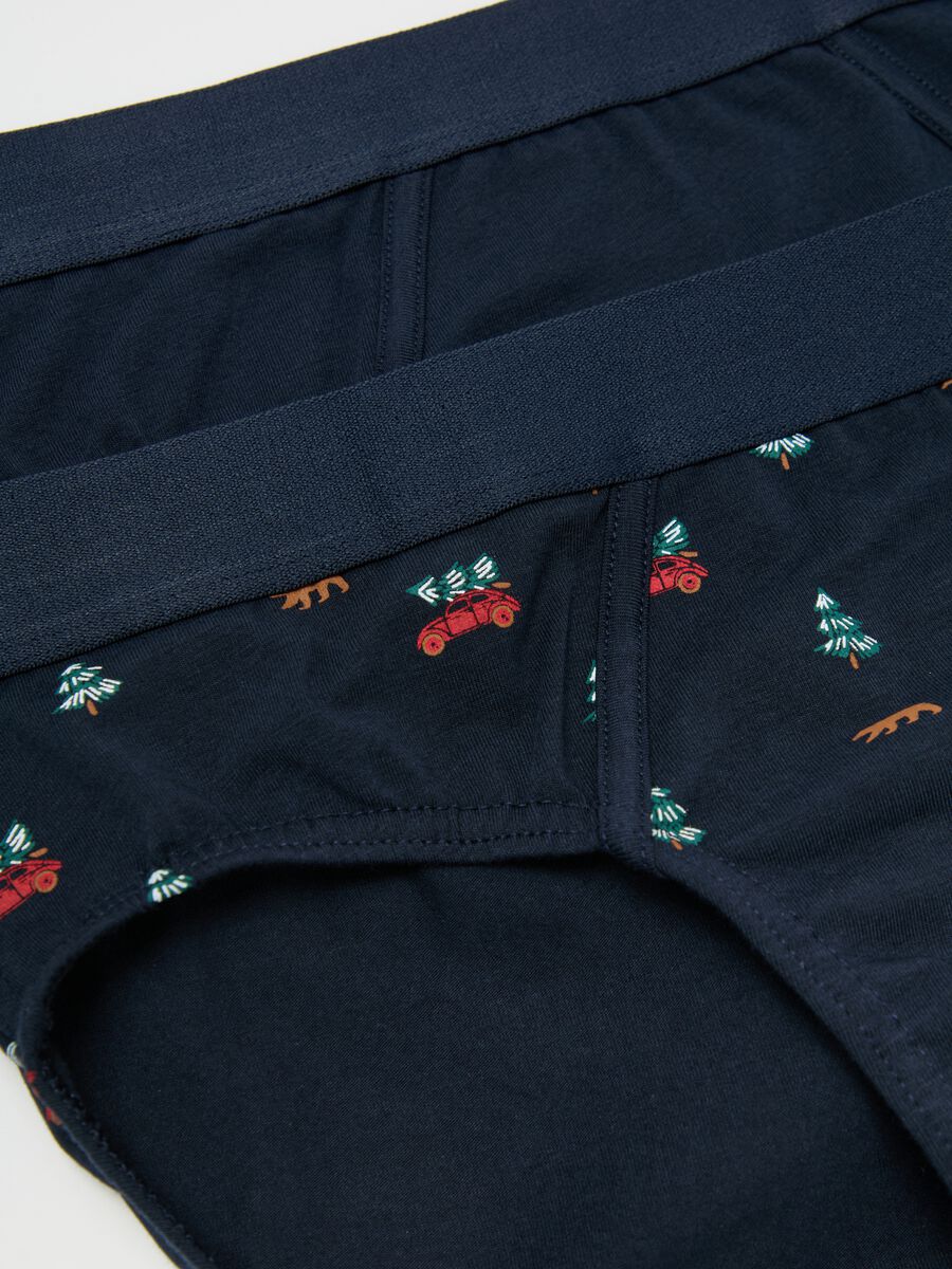 Two-pack briefs in organic cotton with micro pattern_5