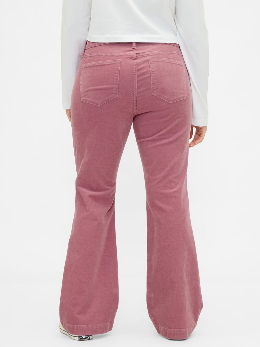 Regular fit pink stretch trousers_3