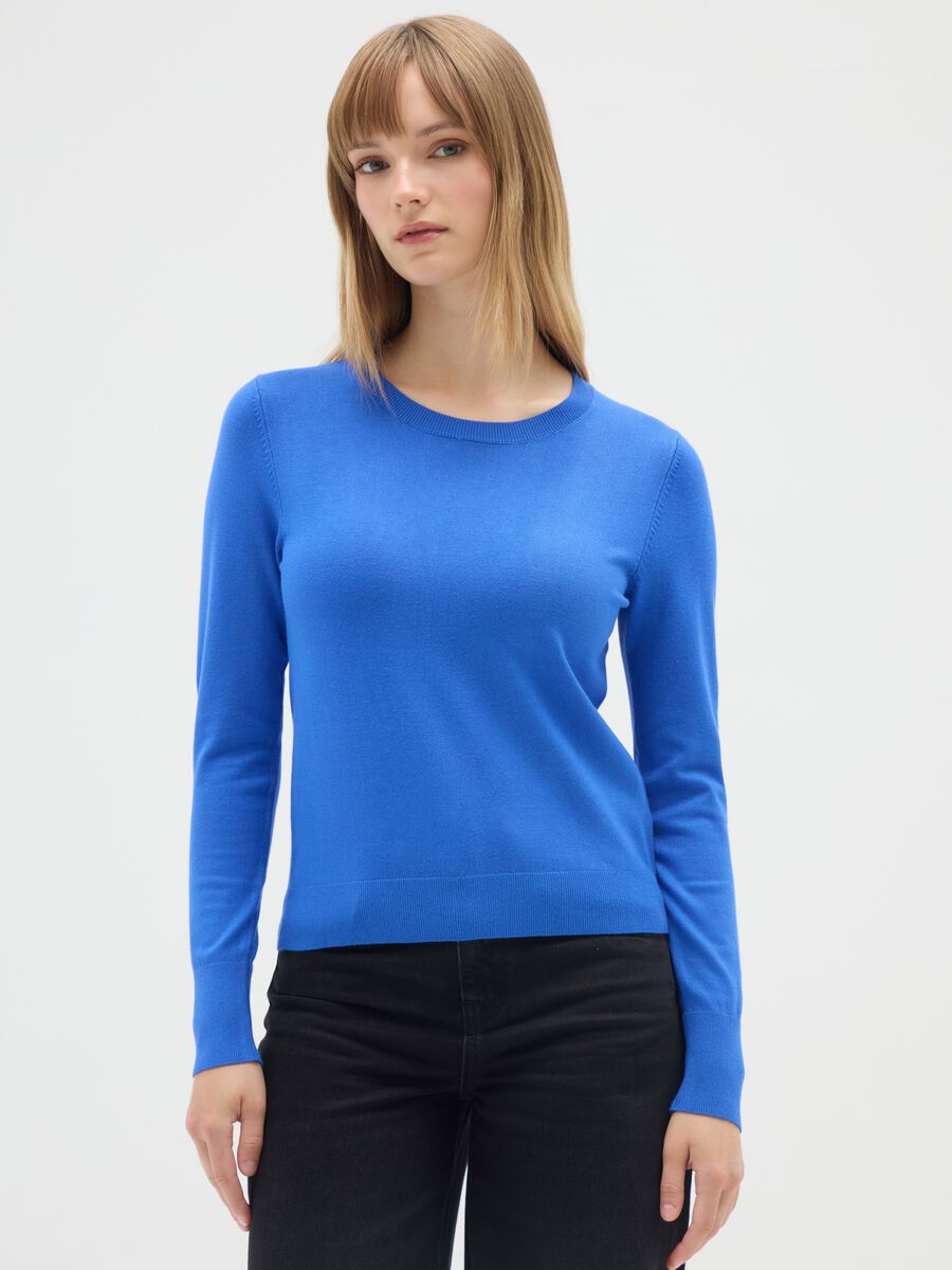 Blue Crew-Neck Jumper_0