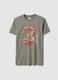 Grey pure cotton regular fit T-shirt with graphic_4
