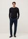 Blue Regular Fit Stretch Cotton Chino Trousers_0