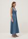 Blue maternity dress in stretch fabric_1