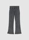 Grey Stretch Flare Trousers_3